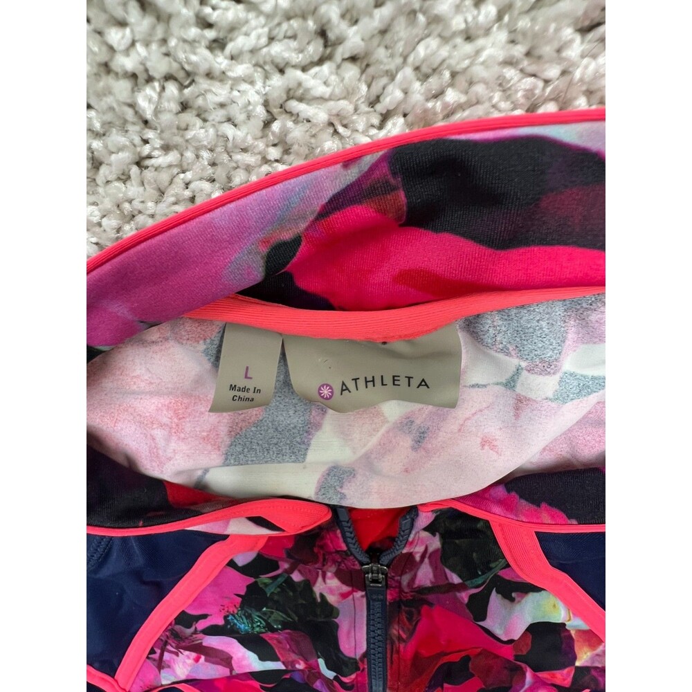 ATHLETA RED MYSTIQUE ONE PIECE RASHGUARD FOR SWIM SURF BEACH SIZE L - Picture 5 of 7